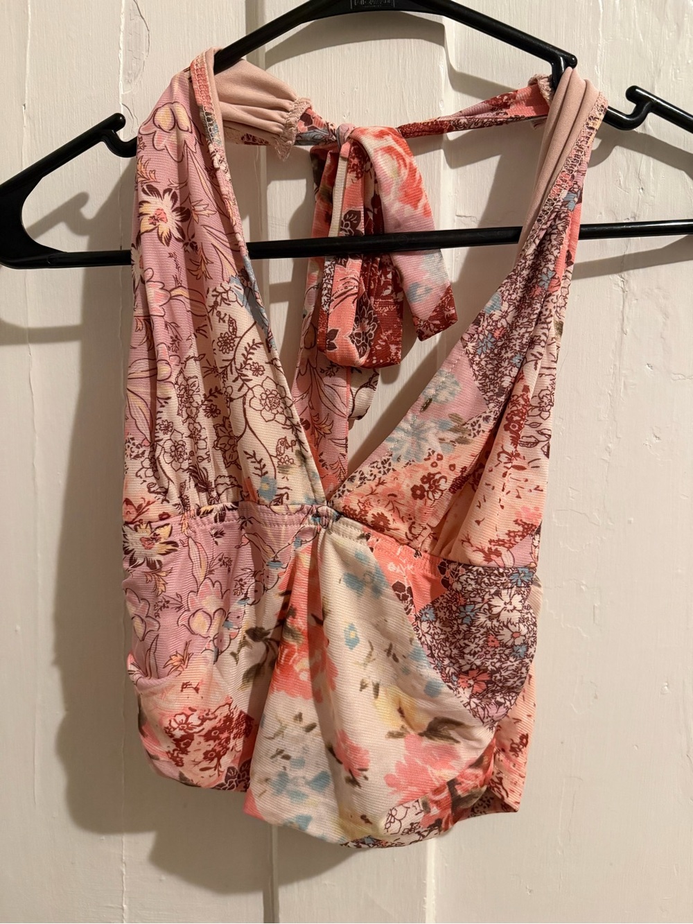 SHEIN Pink Multi Floral Halter Camisole